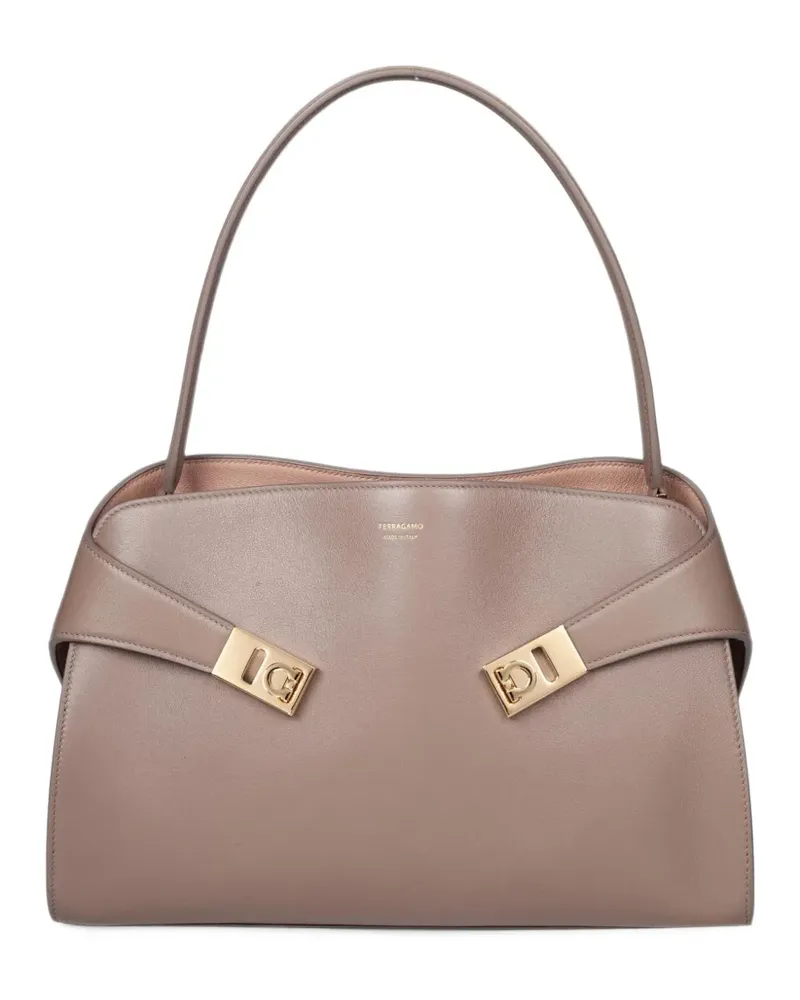 Ferragamo Hug Schultertasche (M) - Braun Braun