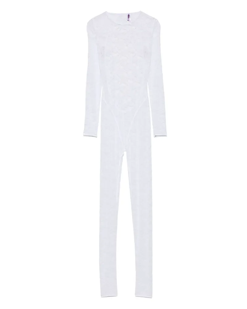 Maison Close Rückenfreier Jumpsuit - Weiß Weiß