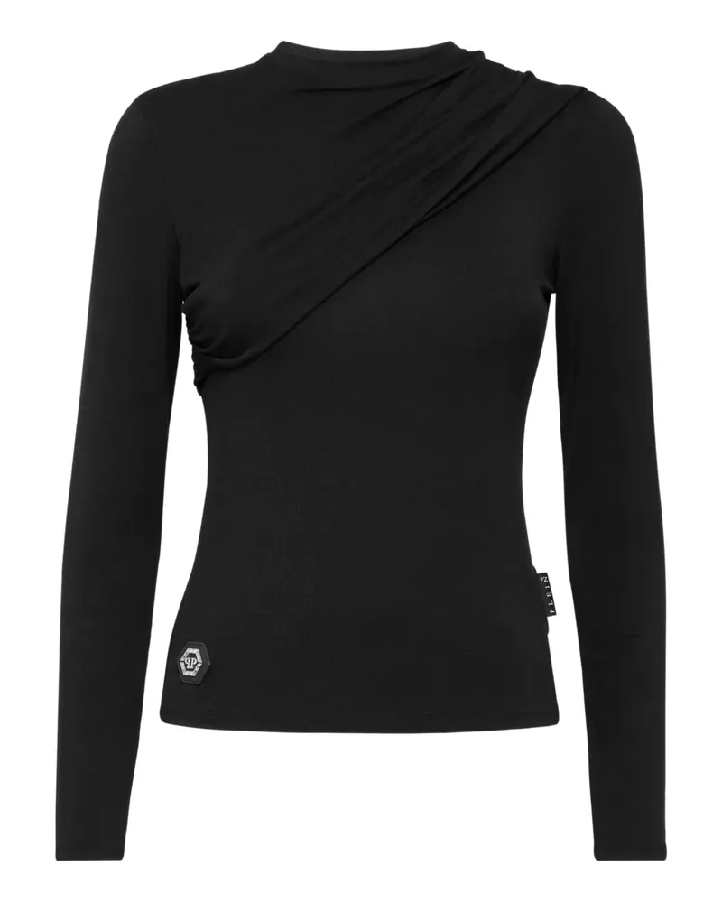 Philipp Plein Drapierter Pullover - Schwarz Schwarz