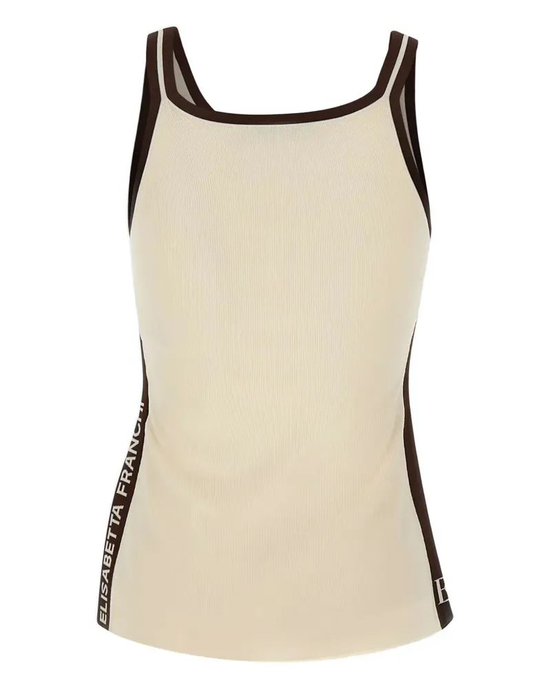 Elisabetta Franchi Trägershirt mit Logo-Detail - Weiß Weiß