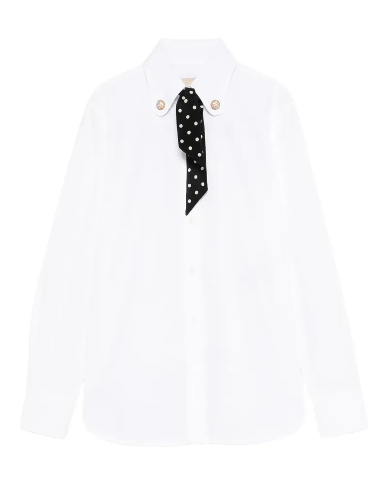 Valentino Garavani polka dot detail shirt - Weiß Weiß