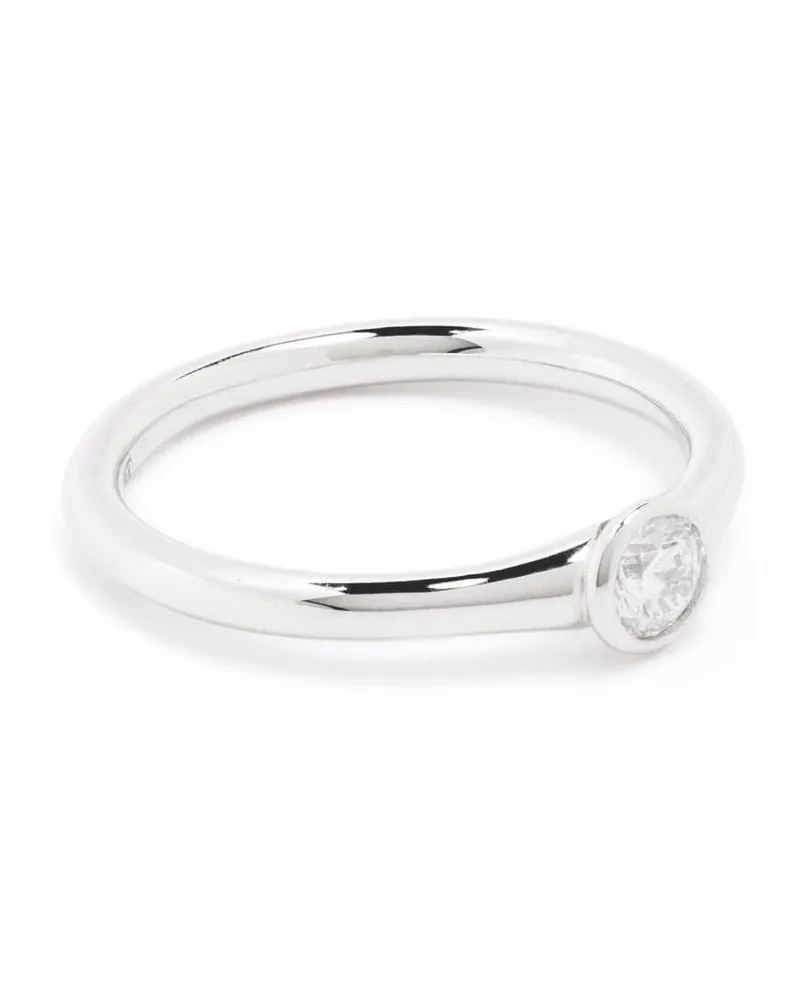 COURBET 18kt Weißgoldring mit Diamanten Silber