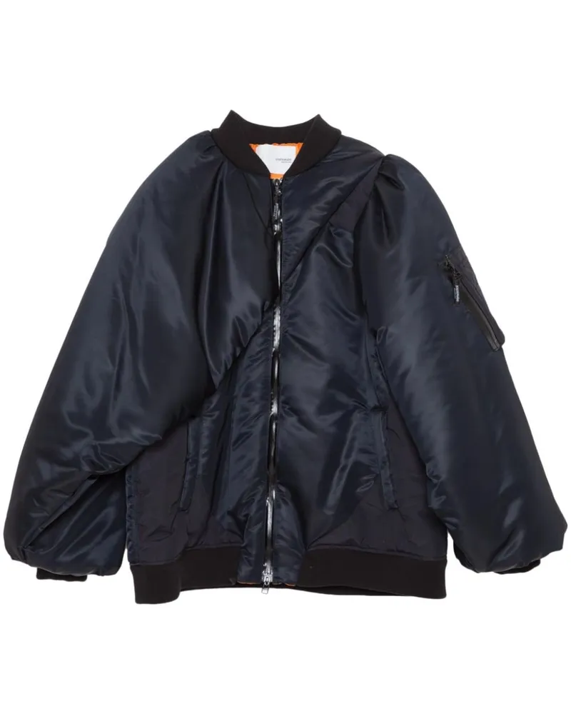 Yoshio Kubo Jacke in Satinoptik - Schwarz Schwarz