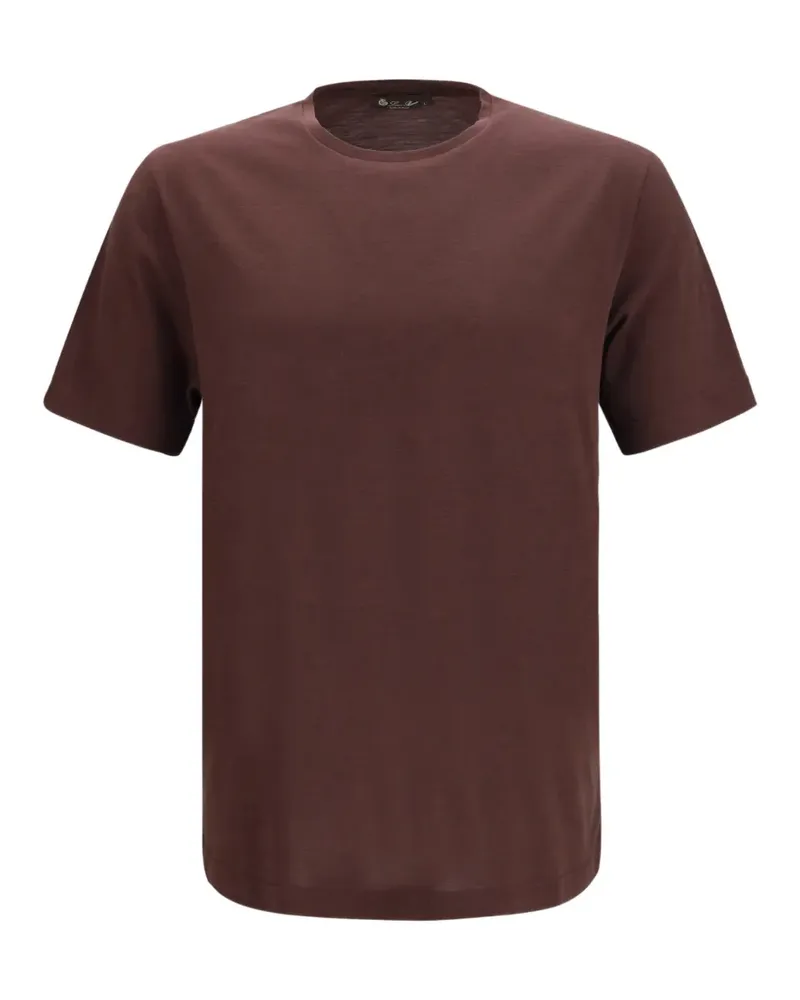 Loro Piana Levo T-Shirt mit rundem Ausschnitt - Braun Braun