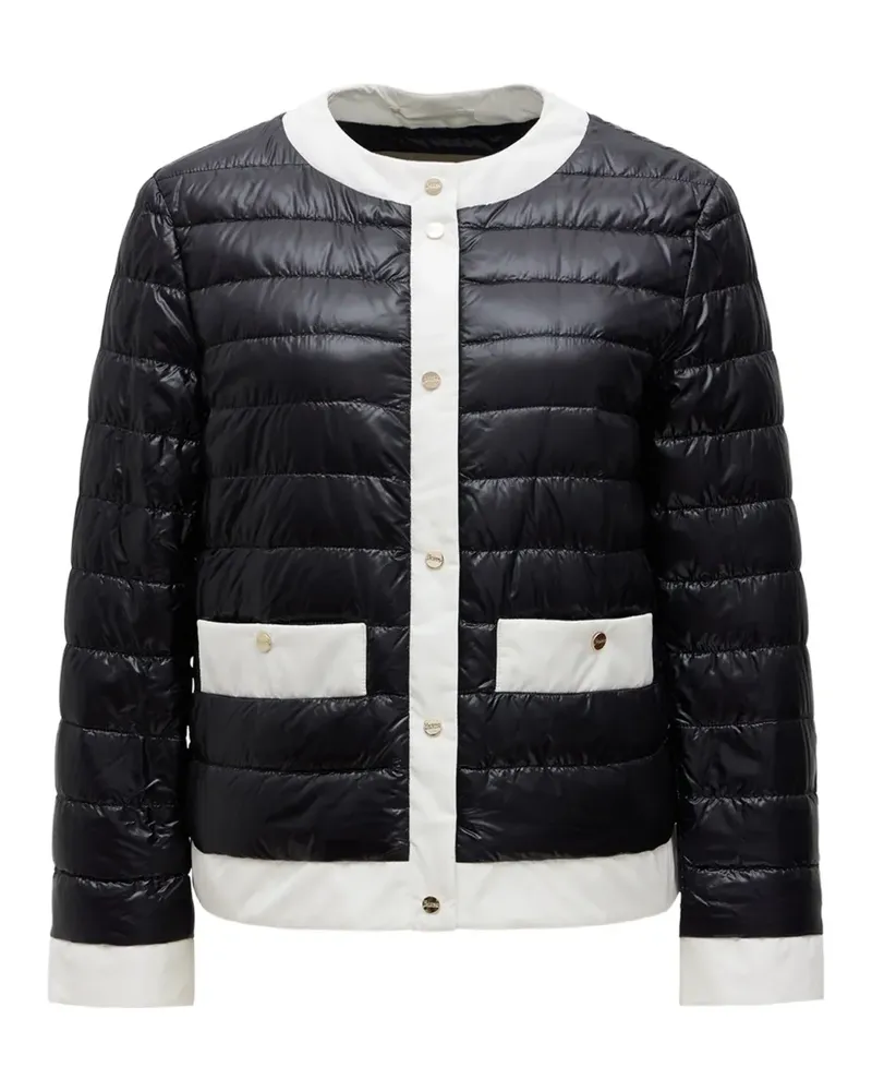 Herno Kragenlose Jacke - Schwarz Schwarz