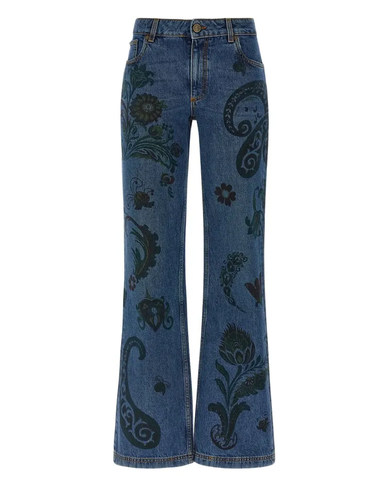Etro Jeans mit Paisley-Print - Blau Blau