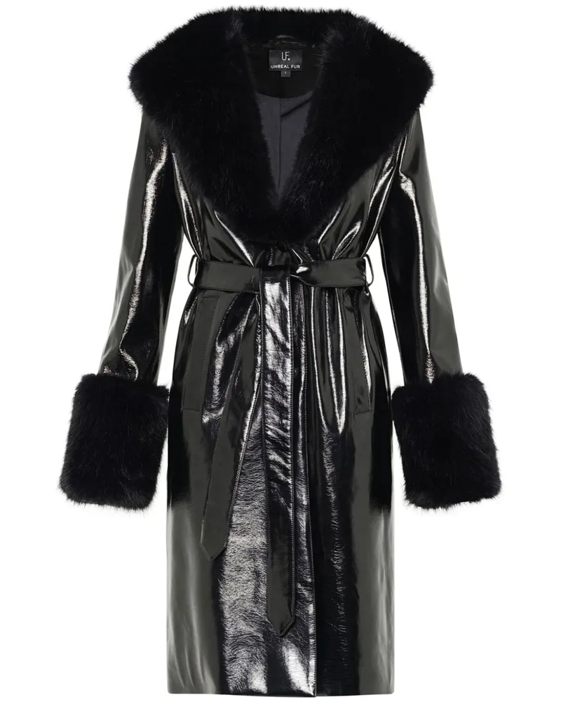 UNREAL FUR Libertango Mantel - Schwarz Schwarz