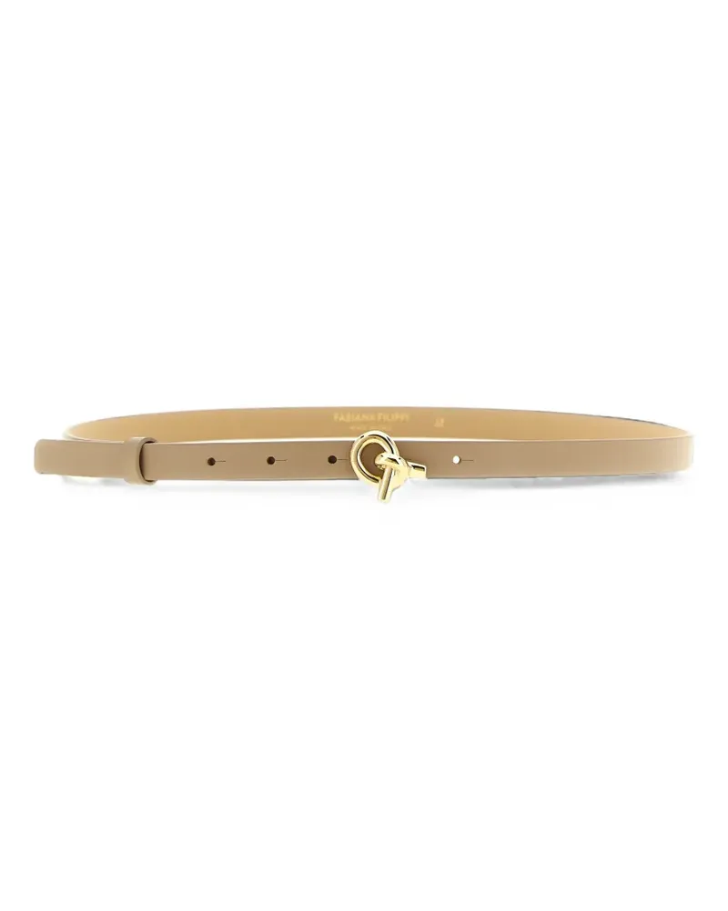 Fabiana Filippi knot-buckle leather belt - Nude Nude