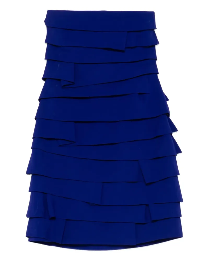 Versace tiered-design mini dress - Blau Blau