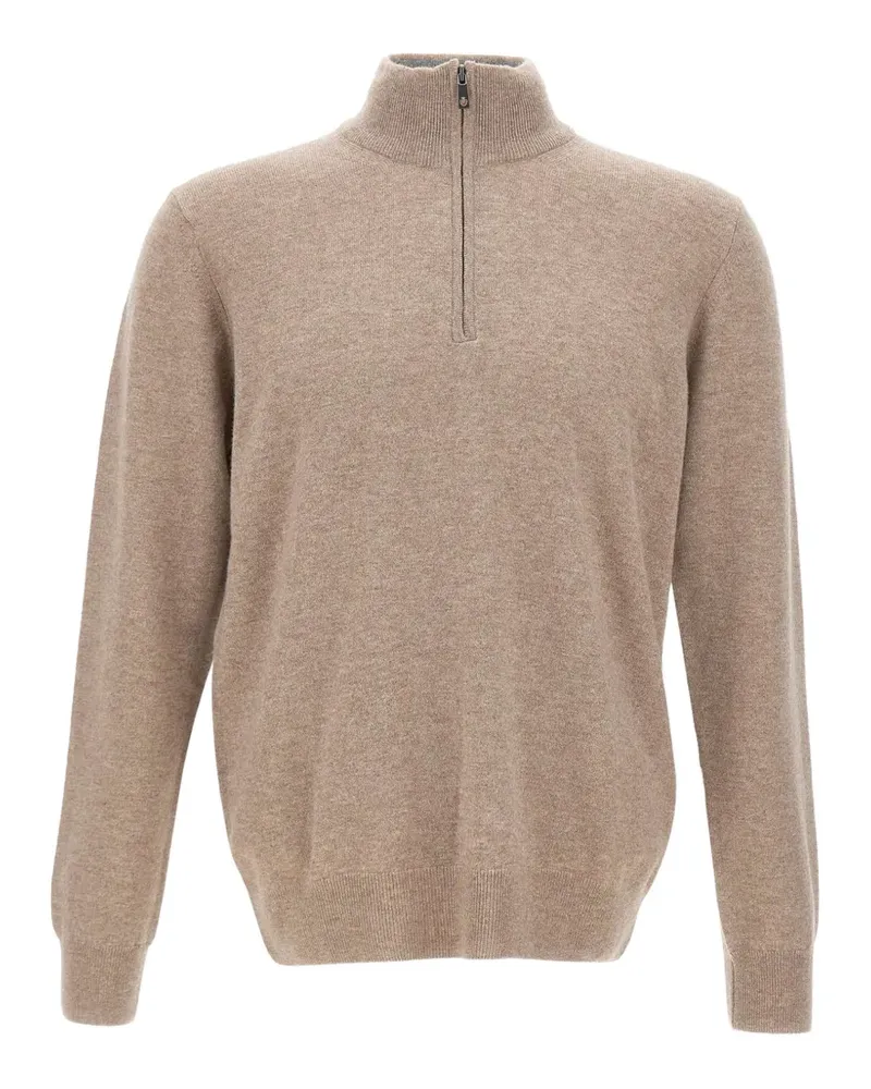 Della Ciana Strickpullover mit Reißverschluss - Nude Nude