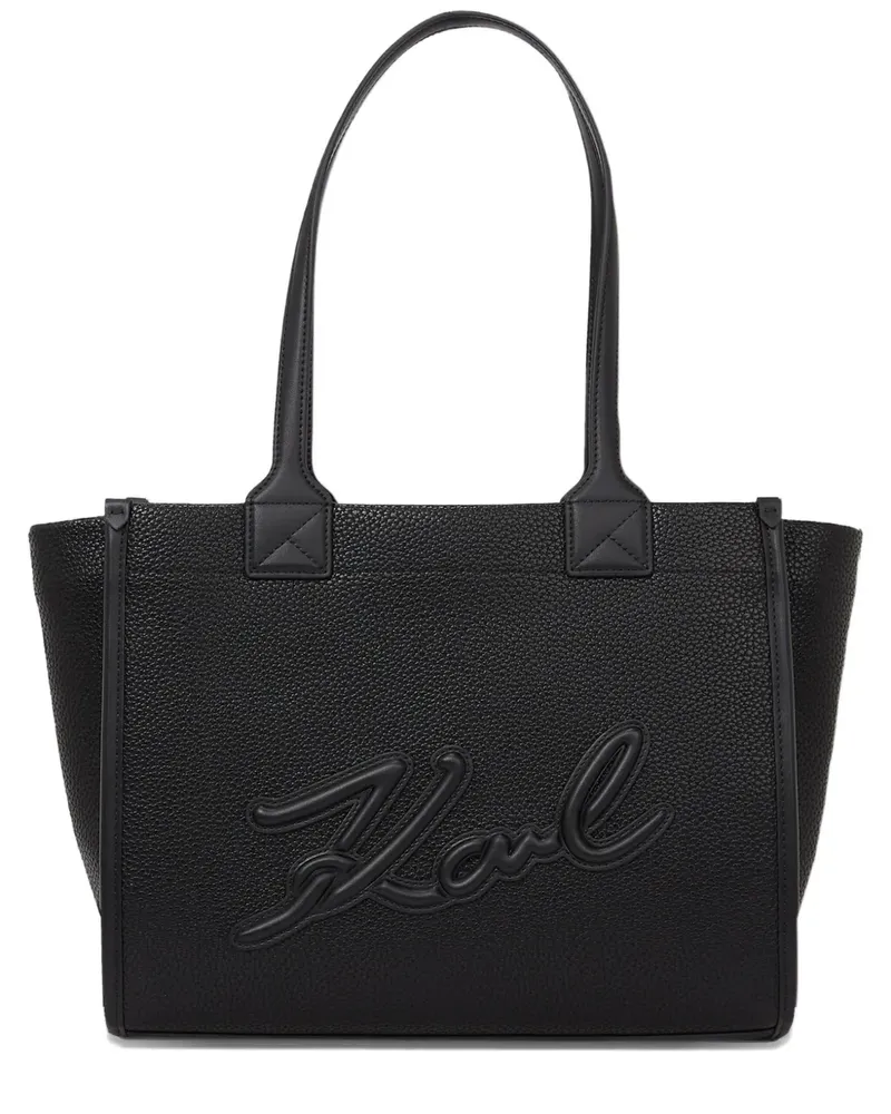 Karl Lagerfeld Mittelgroßer K/Skuare Tote Bag - 1AV BLACK-NICKEL 1av