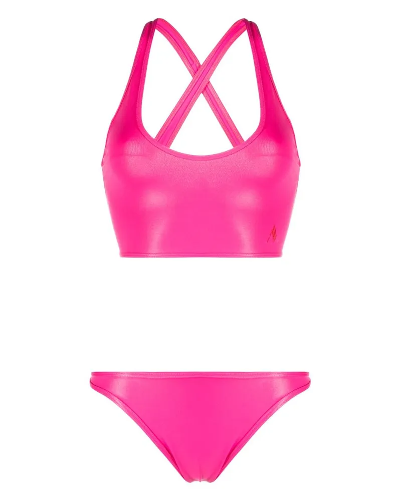 ATTICO Bikini mit Logo-Stickerei - Rosa Rosa