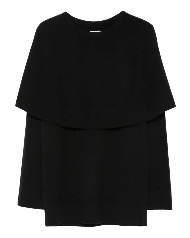Lisa Yang Jaylani cape-overlay cashmere sweater - Schwarz Schwarz