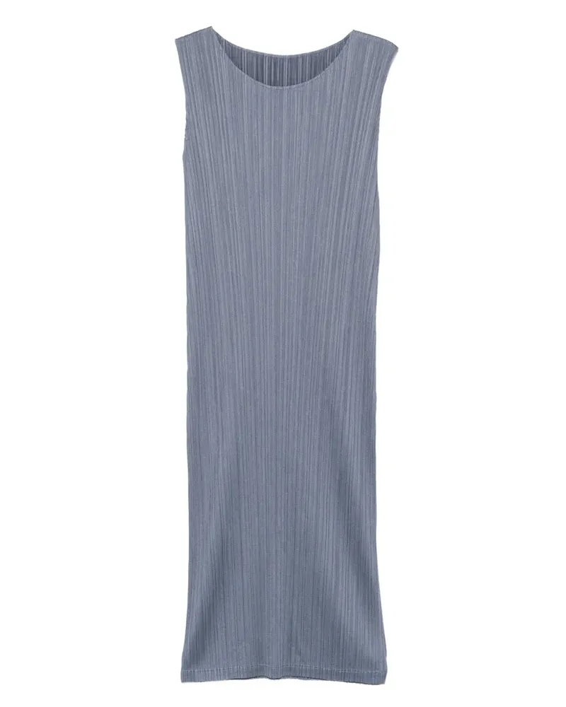 Issey Miyake Midikleid mit Falten - Blau Blau