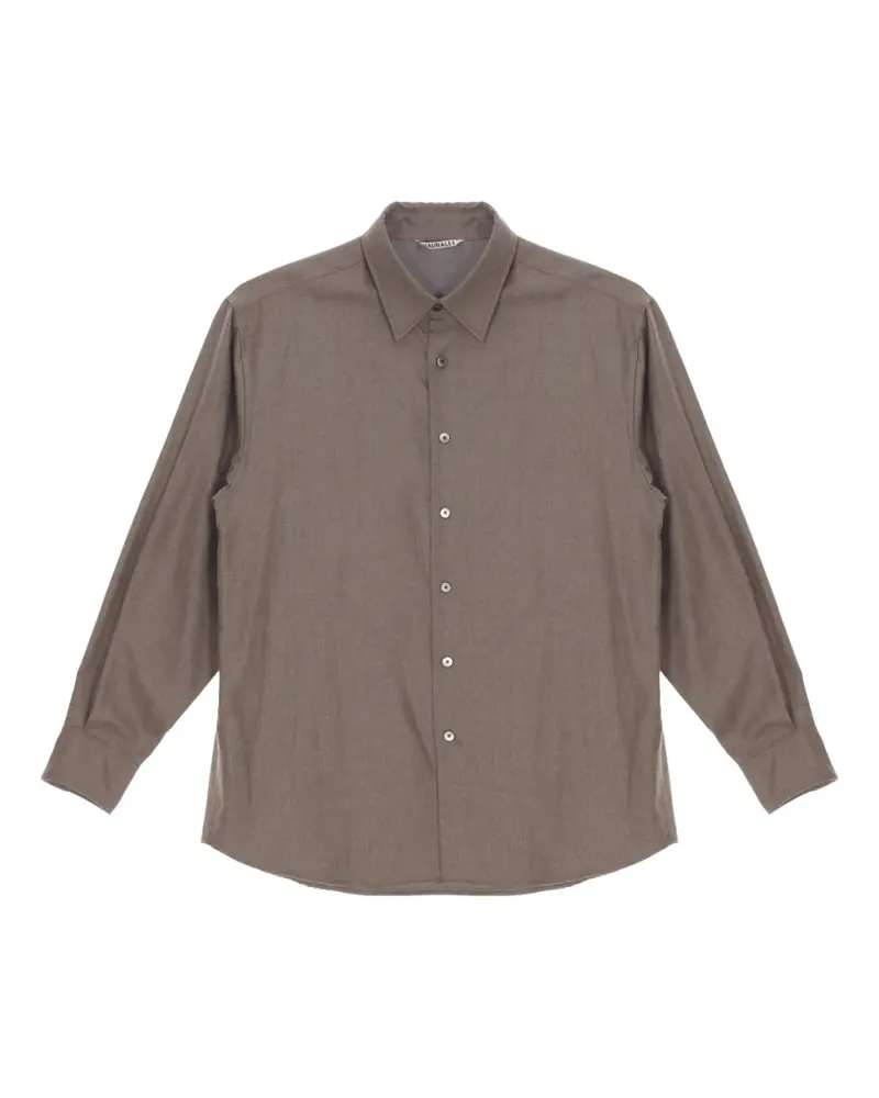AURALEE Hemd aus leichter Wolle - Braun Braun
