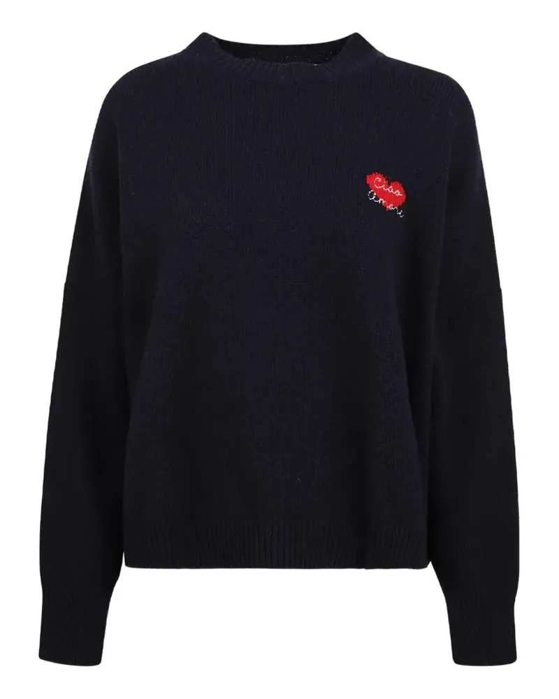 Giada Benincasa Heartbeat Pullover mit Logo - Blau Blau