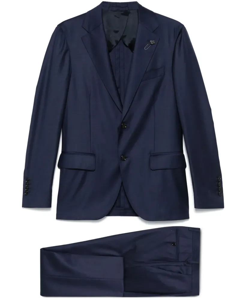 LARDINI Anzug mit Brosche - Blau Blau