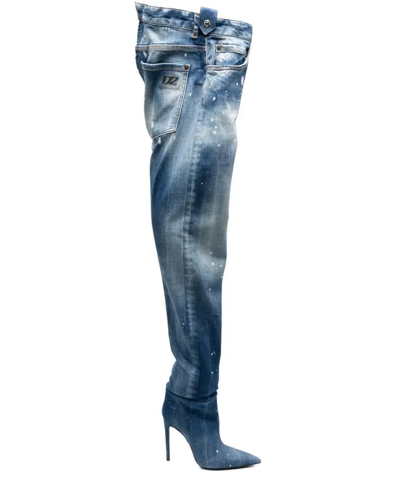 Dsquared2 Stiefel aus Denim - Blau Blau