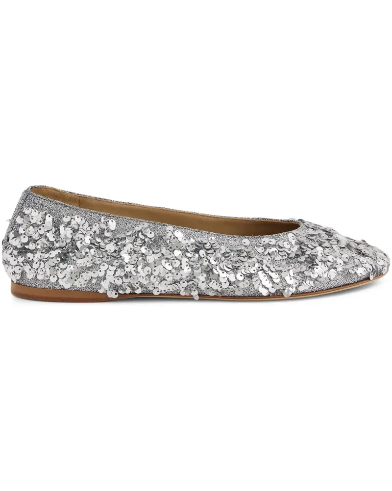 Paco Rabanne sequin-embellished ballet flats - Silber Silber