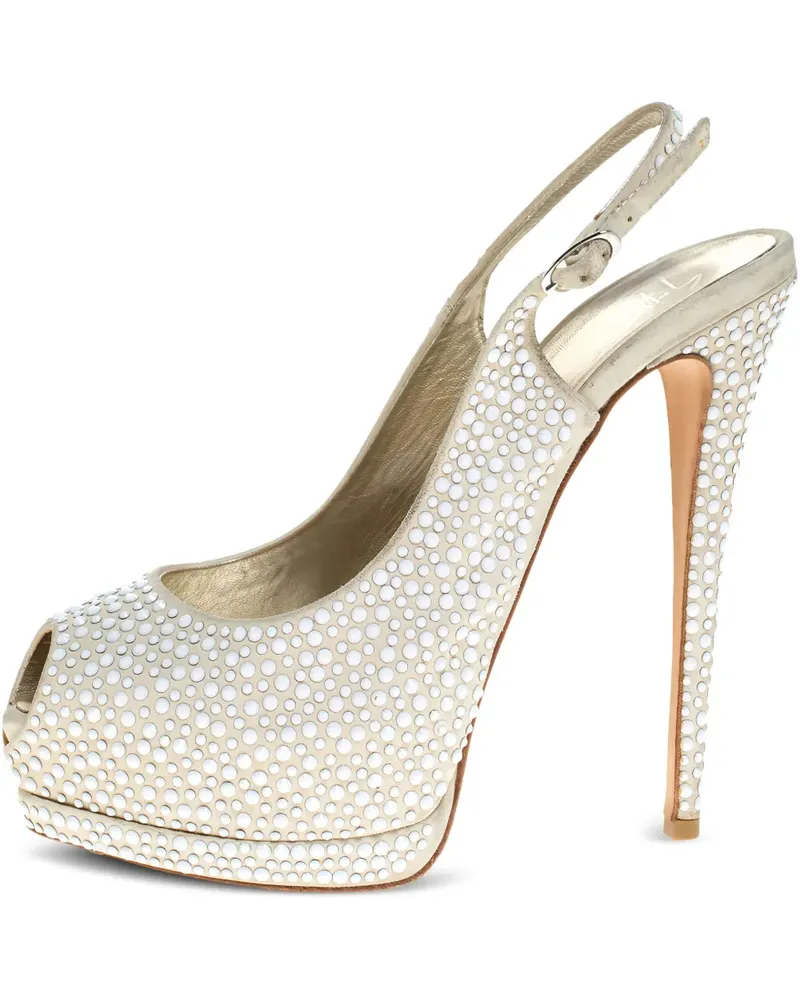 Giuseppe Zanotti Sandalen mit Kristallen 115mm - Nude Nude