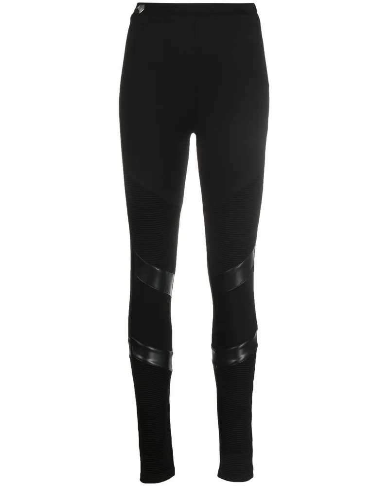 Philipp Plein Jeggings mit hohem Bund - Schwarz Schwarz