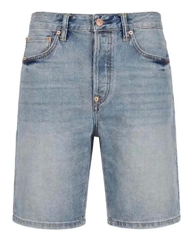 Evisu Daicock-print denim shorts - Blau Blau