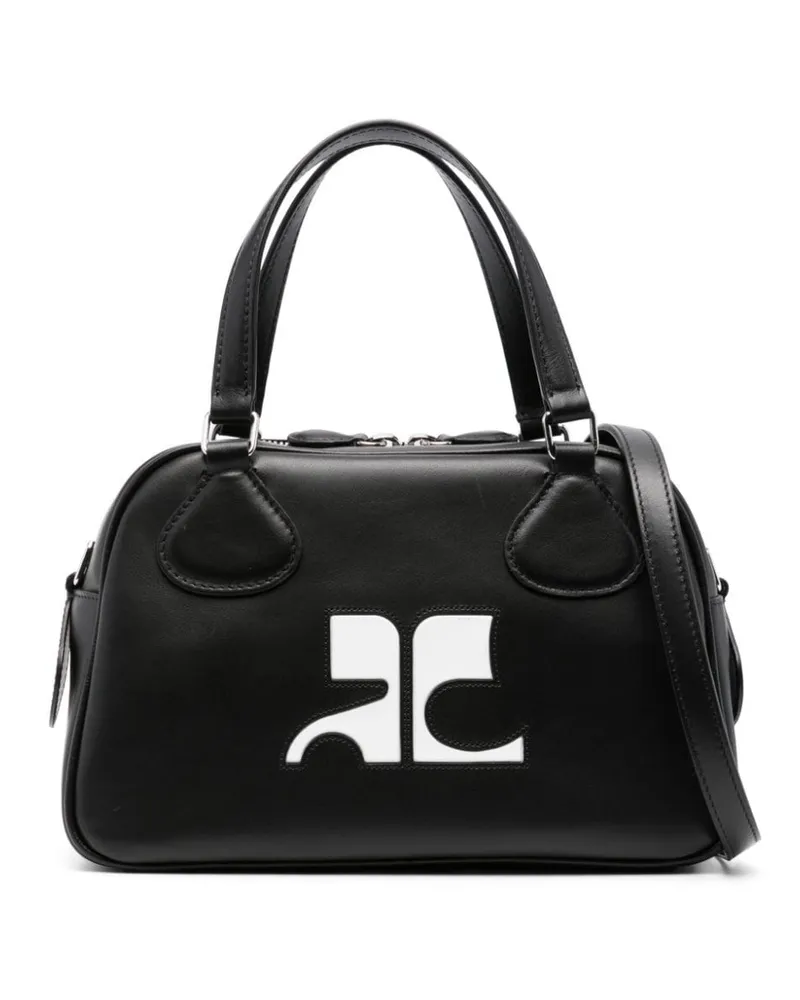 Courrèges Handtasche mit Logo Schwarz