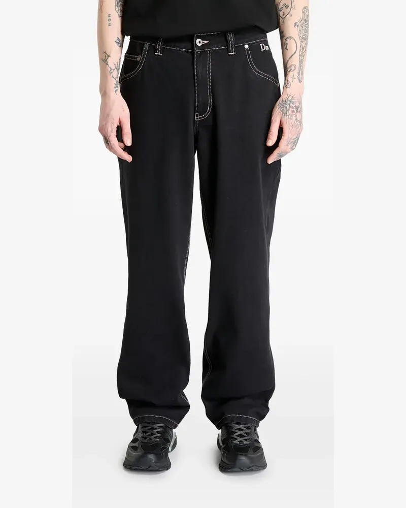 Dime Jeans mit Logo-Patch - Schwarz Schwarz