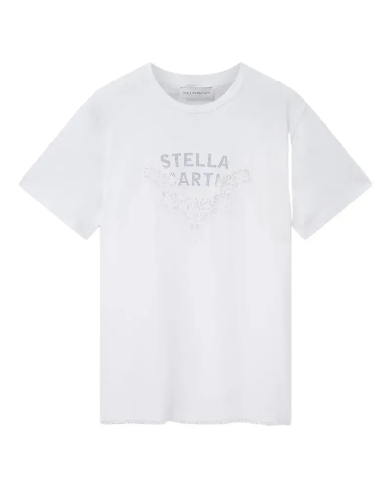 Stella McCartney T-Shirt mit Spitze - Weiß Weiß