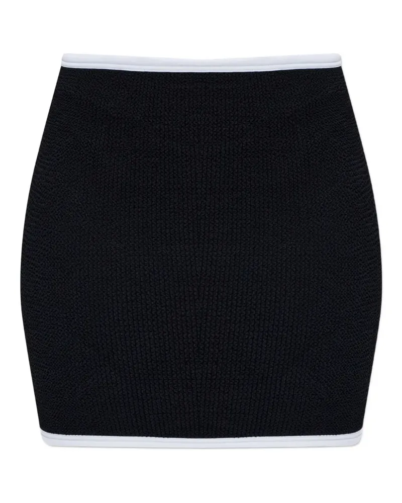 Hunza G Devyn Rock in Knitteroptik - Schwarz Schwarz