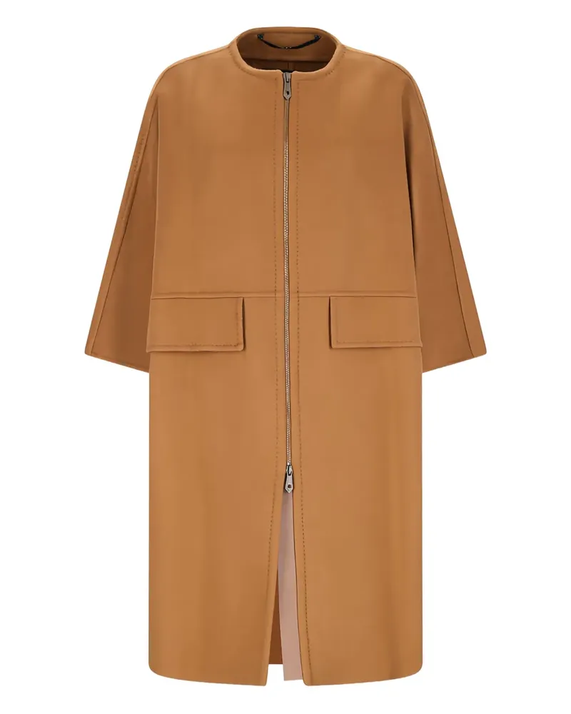 Max Mara Zahira Mantel mit Reißverschluss - Braun Braun