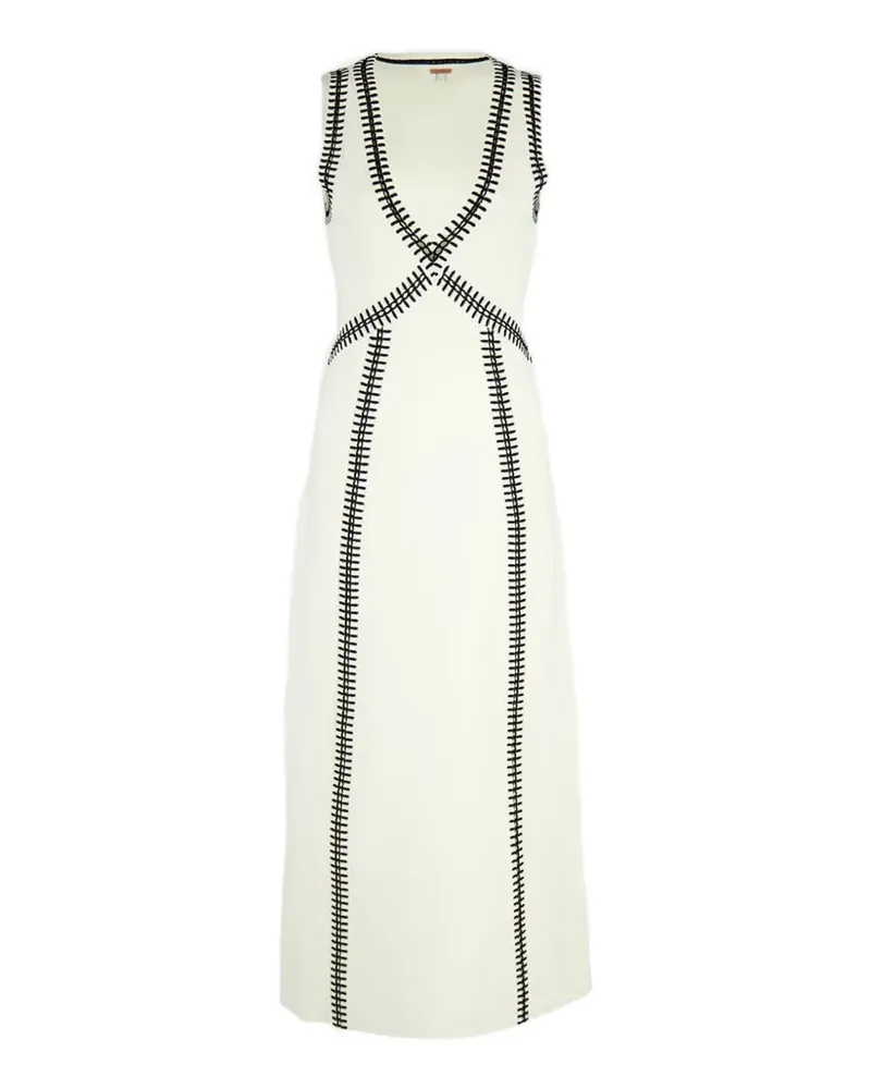 Johanna Ortiz Spiritual V-neck midi dress - Nude Nude