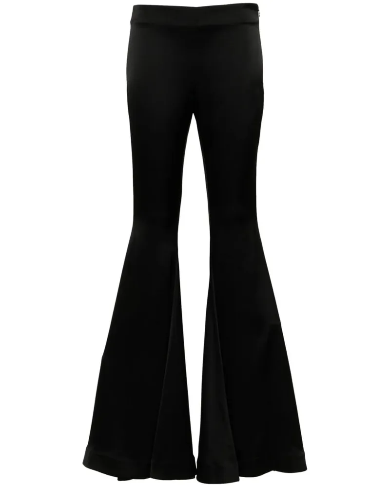 Amen Ausgestellte High-Waist-Hose - Schwarz Schwarz