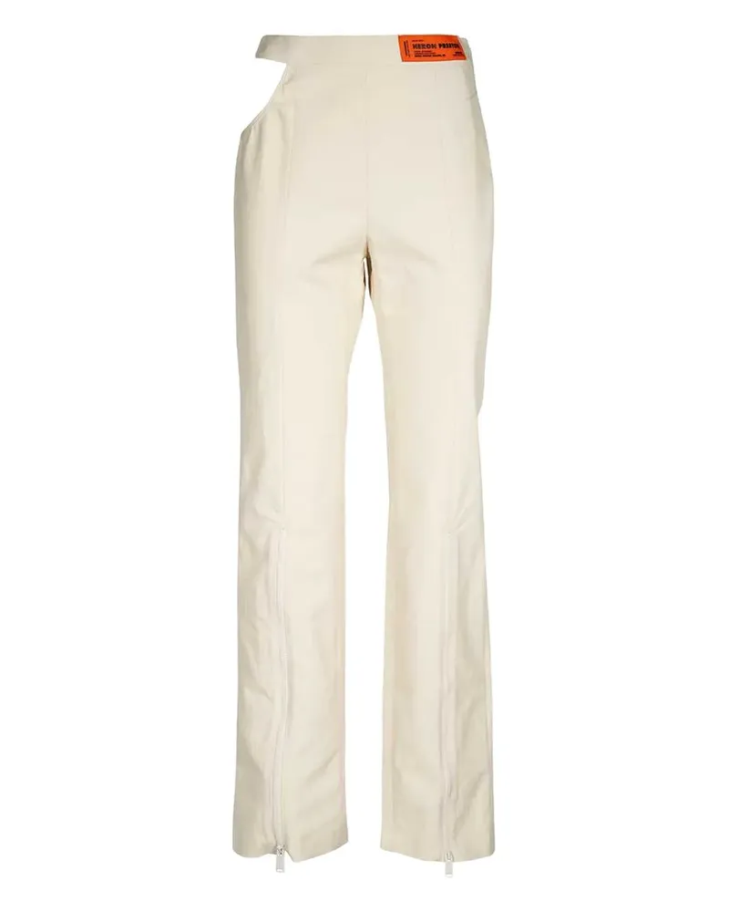 Heron Preston cut-out cotton trousers - Nude Nude
