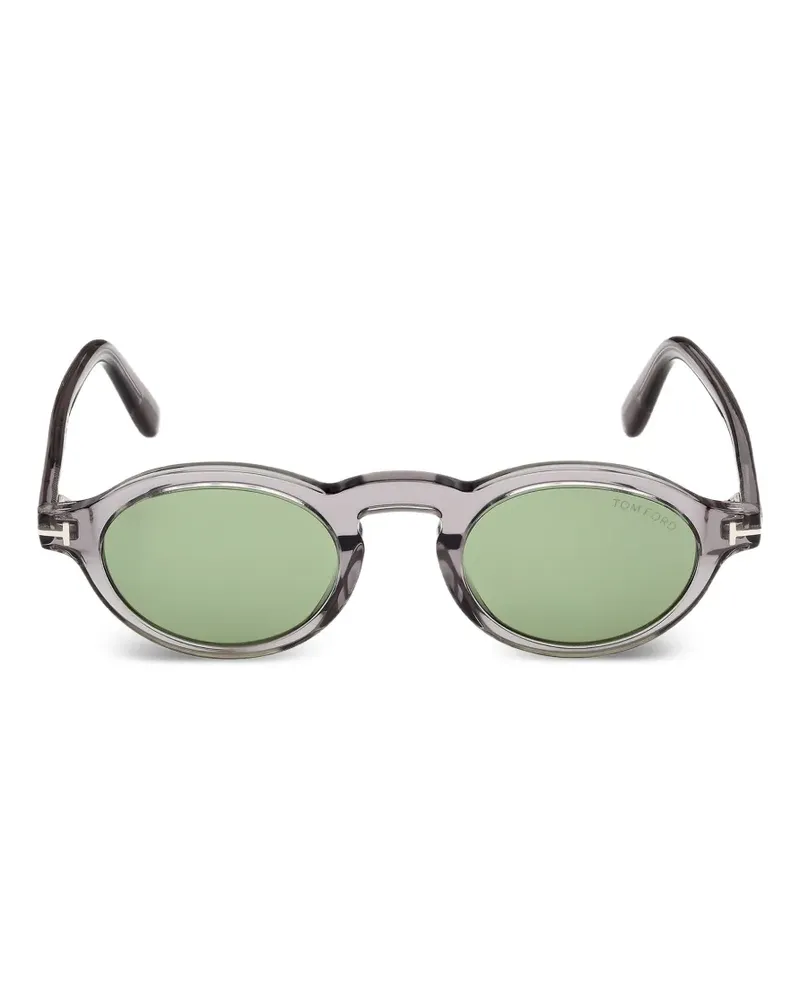 Tom Ford Sonnenbrille mit ovalem Gestell - Grau Grau