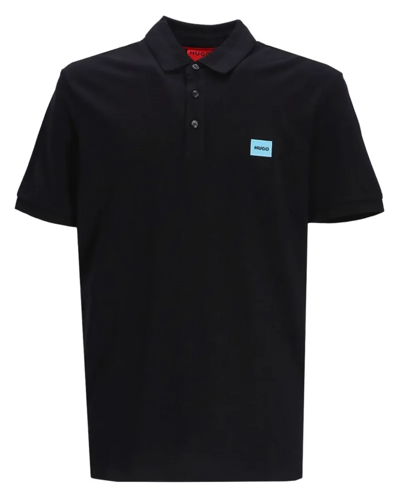 HUGO BOSS Dereso Poloshirt mit Logo-Print - Schwarz Schwarz