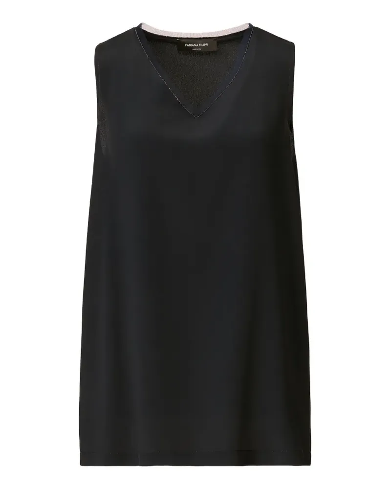 Fabiana Filippi V-neck sleveless top - Schwarz Schwarz