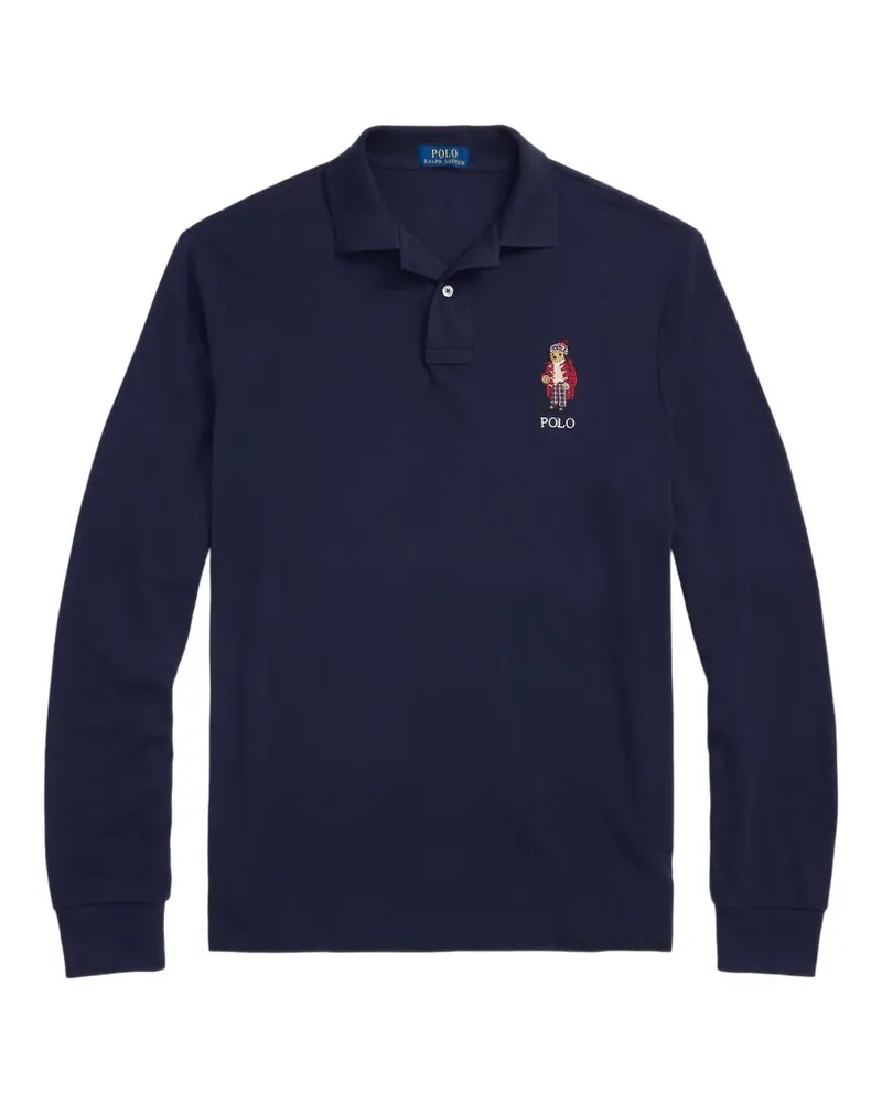 Ralph Lauren bear-motif polo shirt - Blau Blau