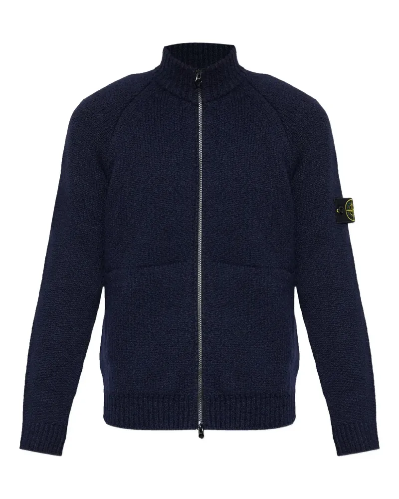 Stone Island Wollpullover mit aufgesetzter Tasche - Blau Blau
