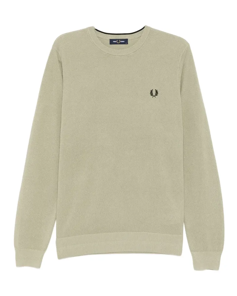 Fred Perry pique stitch jumper - Grün Grün