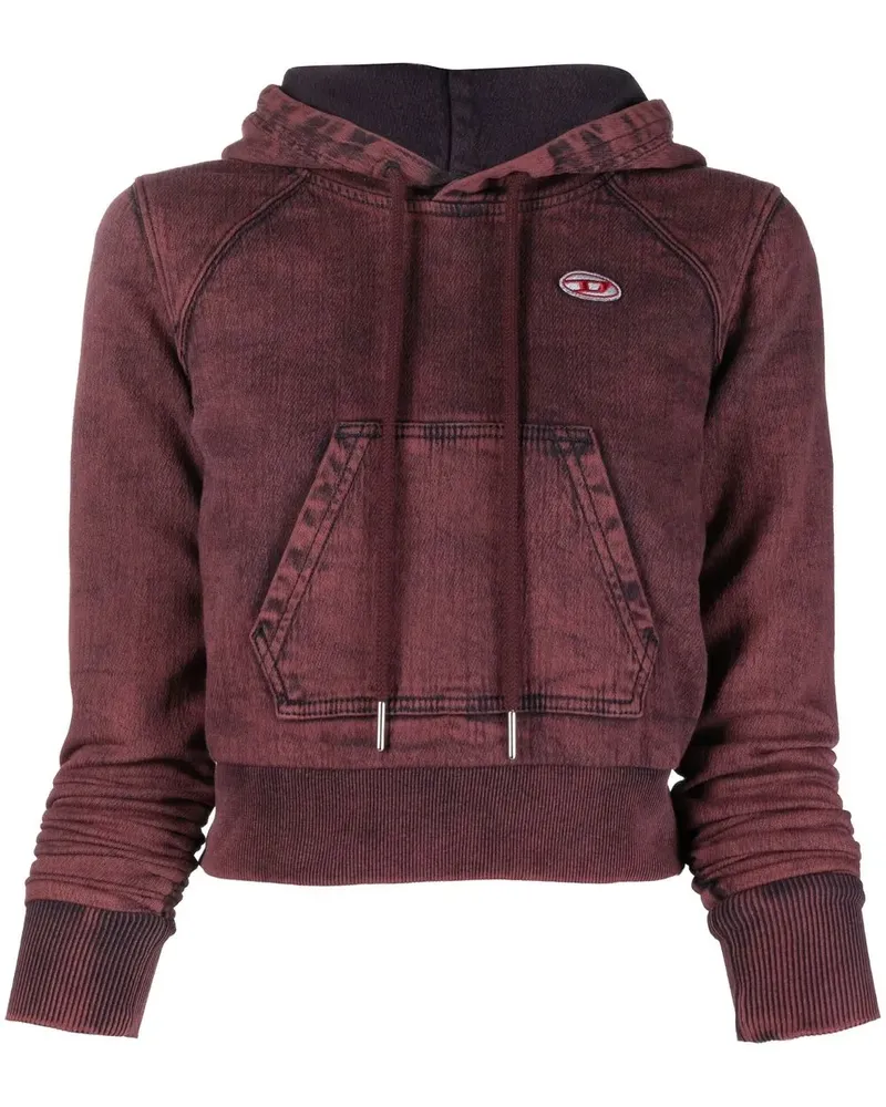 Diesel Cropped-Hoodie - Rot Rot