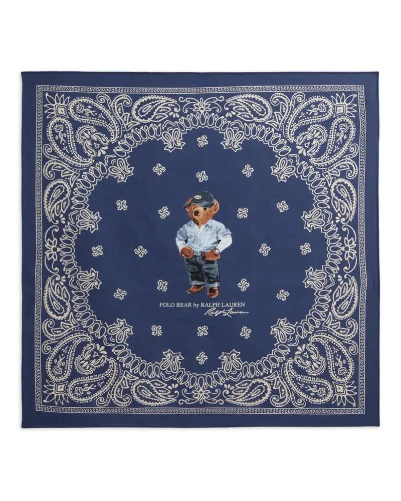 Ralph Lauren Schal mit Paisleymuster - Blau Blau