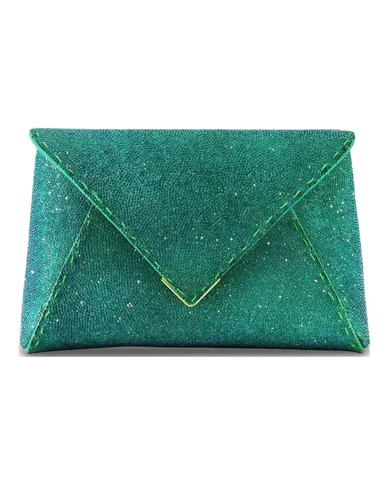 Tyler Ellis small Lee 'Pouchet' crystal-embellished clutch bag - Grün Grün