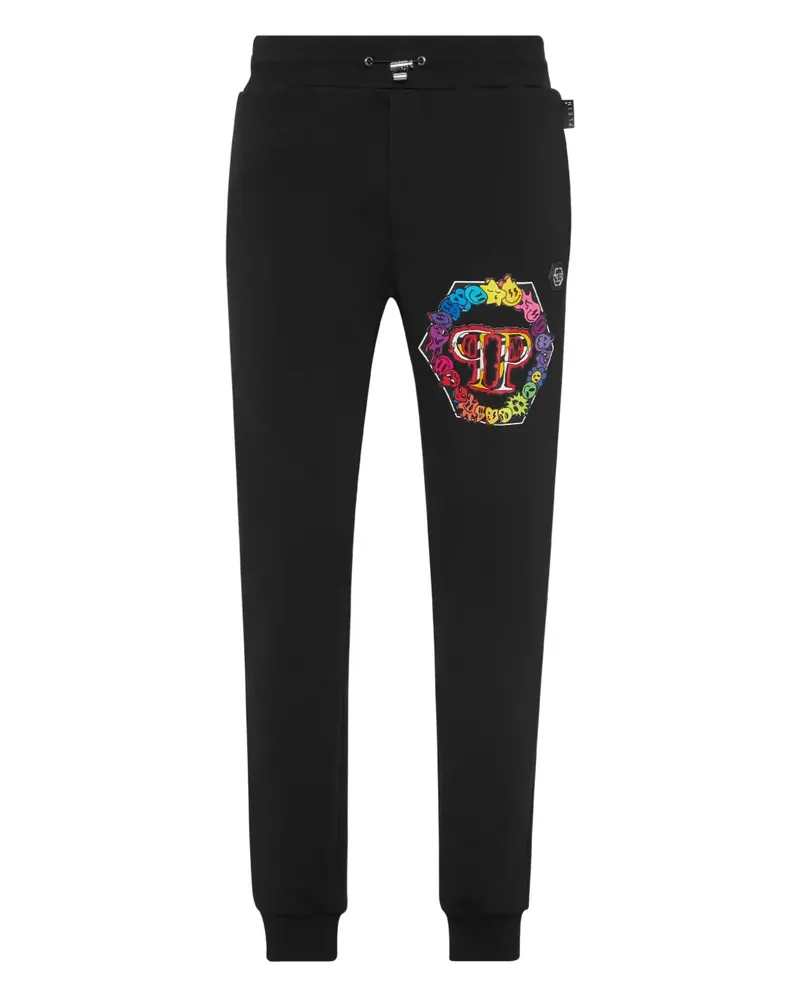 Philipp Plein Jogginghose mit Logo-Verzierung - Schwarz Schwarz