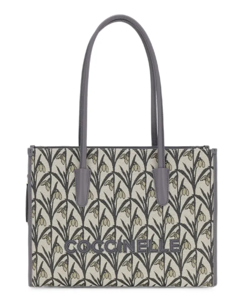 Coccinelle Myrtha26 floral-jacquard shoulder bag - Grau Grau