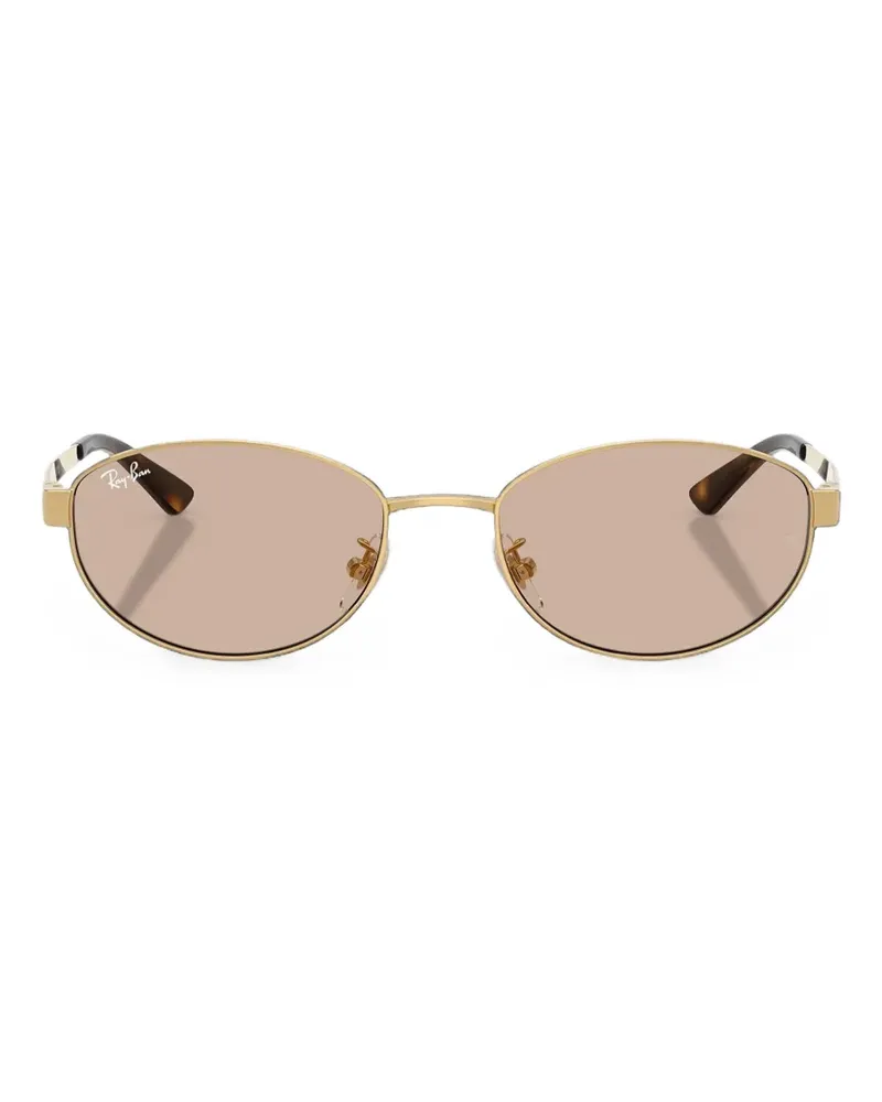 Ray Ban Sonnenbrille mit ovalem Gestell - Gold Gold