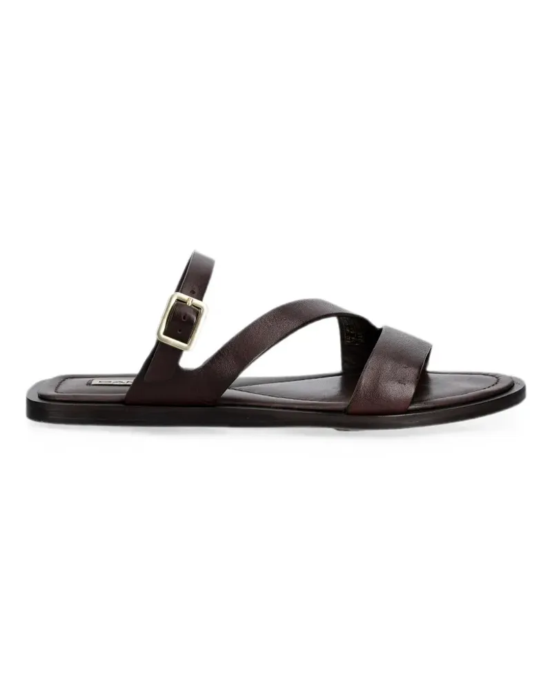 Gant buckle-fastening leather sandals - Braun Braun