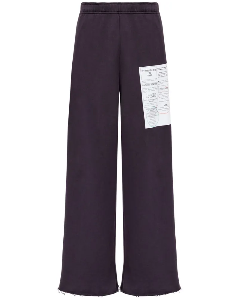 Maison Margiela Jogginghose mit Nummern-Print - Schwarz Schwarz