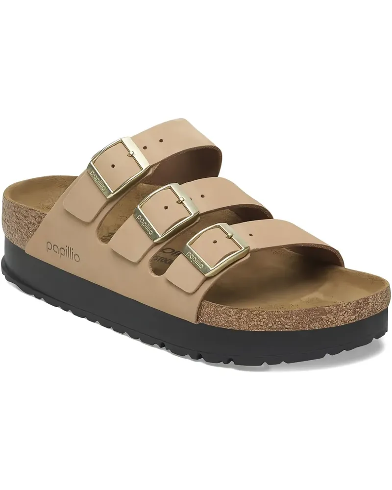 Birkenstock Florida Flex Plateau-Sandalen 35mm - Nude Nude