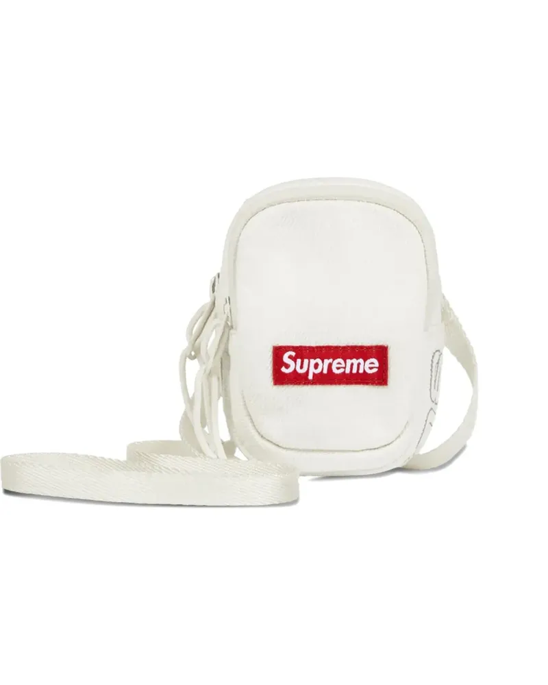 Supreme Being Mini "White" Umhängetasche aus Denim - Weiß Weiß